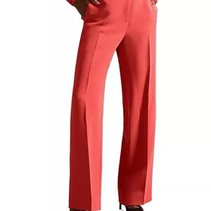 Ted Baker Sayakat Wide-Leg Trousers Elegant Coral Women's Pants